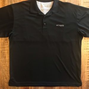 Columbia PFG Black Polo Shirt